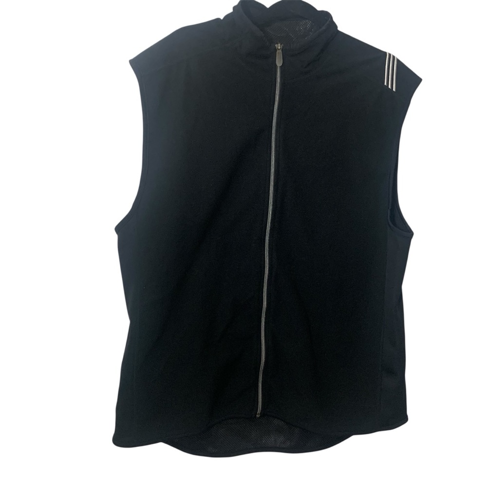 Adidas Climaproof Wind Golf Vest Black Full Zip Athletic Mens L Large